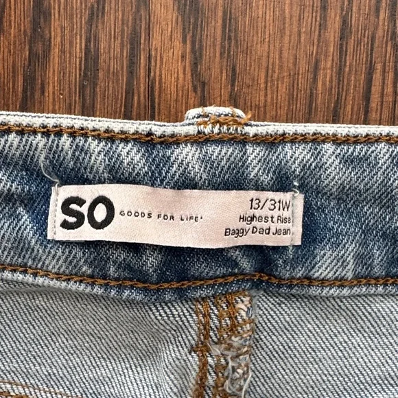 SO Light Blue Baggy Distressed Jeans - Picture 2 of 4